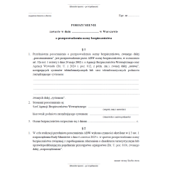 Porozumienie o przeprowadzeniu oceny bezpieczeństwa