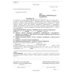 Wzory dokumentowania przez Krajową Administrację Skarbową czynności operacyjno-rozpoznawczych polegających na dokonaniu w sposób niejawny nabycia, zbycia lub przejęcia przedmiotów pochodzących z przestępstwa