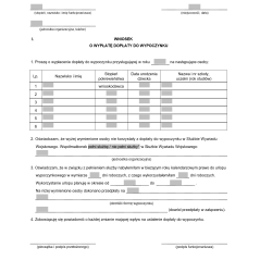 Wniosek o wypłatę dopłaty do wypoczynku funkcjonariuszowi Służby Wywiadu Wojskowego i członkom jego rodziny