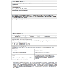 Wniosek o dodanie danych do systemu wjazdu / wyjazdu