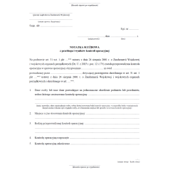 6. Notatka służbowa z przebiegu i wyników kontroli operacyjnej