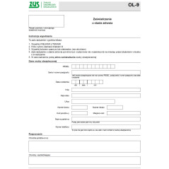 Zaświadczenie OL-9