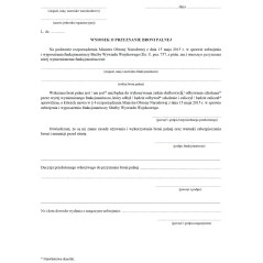 Wniosek o przyznanie broni palnej funkcjonariuszowi Służby Wywiadu Wojskowego