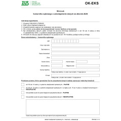 Wniosek OK-EKS Wniosek Komornika Sądowego o udostępnienie danych ze zbiorów ZUS