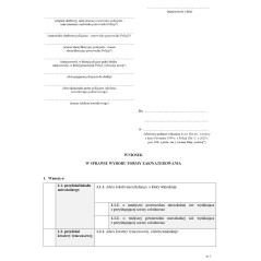 Wniosek w sprawie wyboru formy zakwaterowania funkcjonariusza Policji