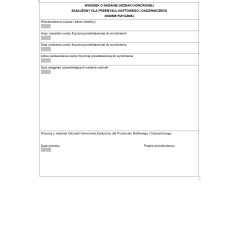 Wniosek o nadanie odznaki honorowej „Zasłużony dla przemysłu naftowego i gazowniczego” osobie fizycznej