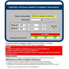 Kalkulator odsetkowy