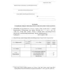 Wniosek o zamianę lokalu mieszkalnego albo kwatery tymczasowej przez funkcjonariusza Agencji Bezpieczeństwa Wewnętrznego