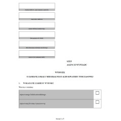Wniosek o zamianę lokalu mieszkalnego albo kwatery tymczasowej funkcjonariuszowi Agencji Wywiadu