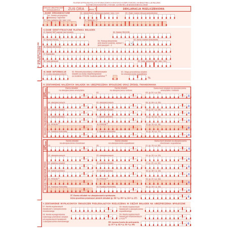 ZUS DRA Deklaracja rozliczeniowa
