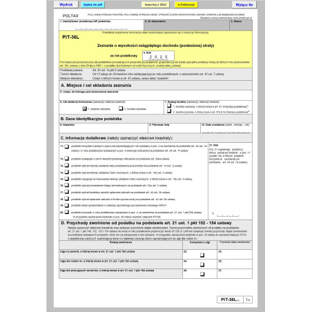 PIT-36L (21) ZA 2025