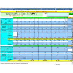 Kalkulator podatkowy - Zaliczka miesięczna / kwartalna na podatek liniowy 2025 (stawka 19%)
