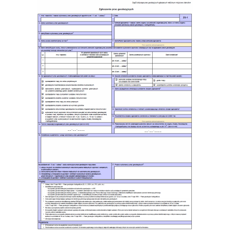 Zgłoszenie prac geodezyjnych