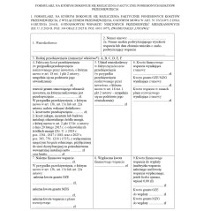 Wzór formularza, na którym dokonuje się rozliczenia faktycznie poniesionych kosztów przedsięwzięcia