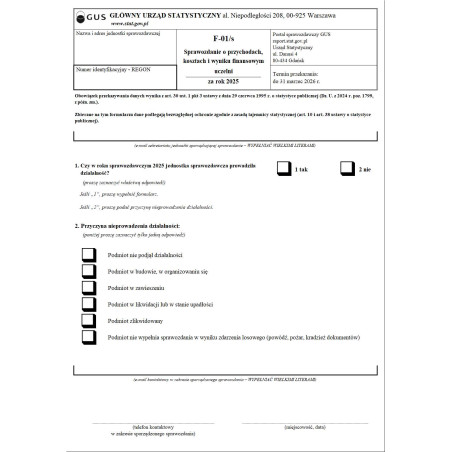 F-01/s za 2025 r.