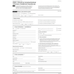 CEIDG-1 Wniosek o wpis do Centralnej Ewidencji i Informacji o Działalności Gospodarczej