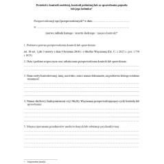 Protokół z kontroli osobistej, kontroli pobieżnej lub ze sprawdzenia pojazdu lub jego ładunku