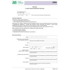 Wniosek ERN Wniosek o rentę z tytułu niezdolności do pracy