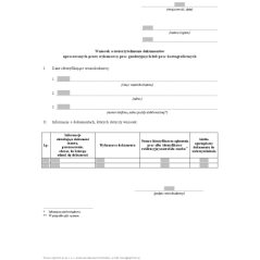 Wniosek o uwierzytelnienie dokumentów opracowanych przez wykonawcę prac geodezyjnych lub prac kartograficznych