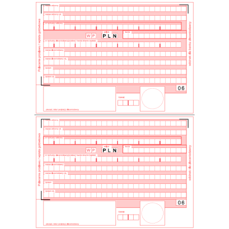 Polecenie przelewu / wpłata gotówkowa