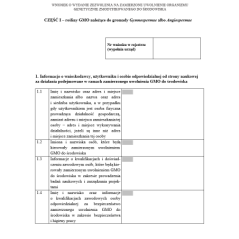 Wniosek o wydanie zezwolenia na zamierzone uwolnienie organizmu genetycznie zmodyfikowanego (GMO) do środowiska