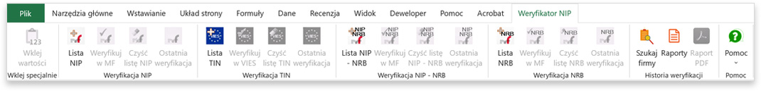 NIP Weryfikacja VIES Excel