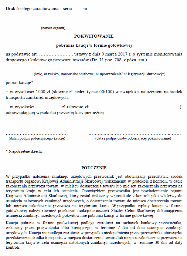 Dokumentowanie przeprowadzonej kontroli przewozu towarów