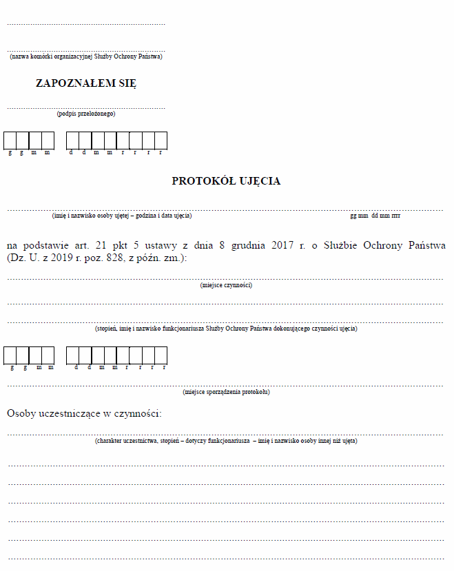 Protokół ujęcia osoby (SOP)